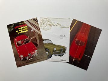 ALFA ROMEO Giulietta Sprint brochures (1956-61)