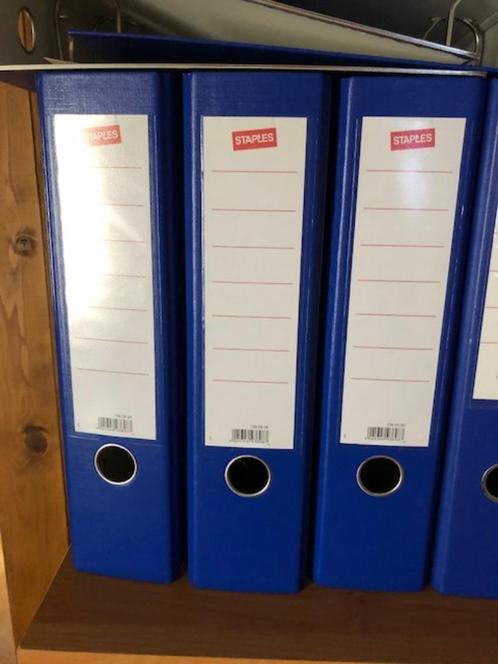 5 NIEUWE Staples archiefkasten met blauwe hendel, Diversen, Schoolbenodigdheden, Nieuw, Ophalen