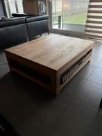 Rechthoekige salontafel rieten mand (100cmx120cmx40cm), Huis en Inrichting, Tafels | Salontafels, Ophalen, Gebruikt, Teakhout