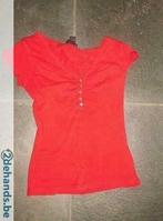 [4299]t-shirt rood h&m small, Kleding | Dames, T-shirts, Gedragen, H&M, Ophalen of Verzenden, Maat 36 (S)