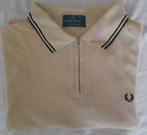 Nieuwe polo zip FRED PERRY poloshirt met rits, Kleding | Heren, Polo's, Beige, Maat 56/58 (XL), Zo goed als nieuw, Verzenden