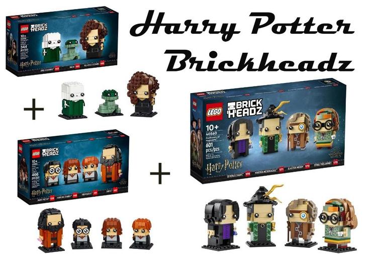 Bundel: Lego Harry Potter Brickheadz : 40495 + 40496 + 40560, Kinderen en Baby's, Speelgoed | Duplo en Lego, Nieuw, Lego, Complete set