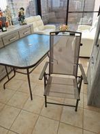 Glazen tuintafel met 6 stoelen., Tuin en Terras, Tuinstoelen, Ophalen, Nieuw