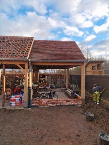 Bourgondische tegelpannen, Doe-het-zelf en Bouw, Ophalen, Zo goed als nieuw