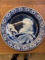 Delfts blauw bord - apostel Simon van Dyck, Antiek en Kunst, Ophalen