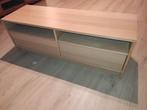 Tv-meubel - Eikenkleur, Ophalen, 100 tot 150 cm, Eikenhout, Zo goed als nieuw