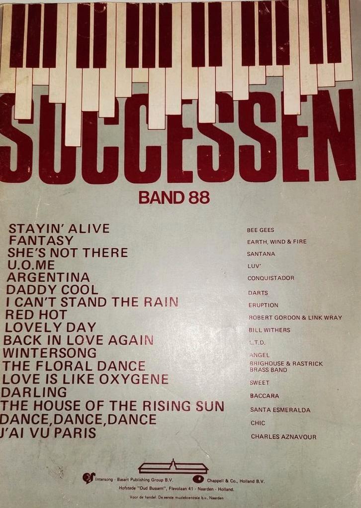 Piano successen,band 88 met 50's tot 80's hits, Muziek en Instrumenten, Bladmuziek, Gebruikt, Les of Cursus, Piano, Orgel, Zang