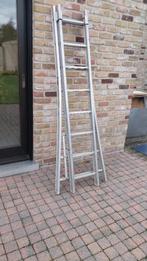 Dubbele ladder, Doe-het-zelf en Bouw, Ladders en Trappen, Ophalen of Verzenden, Zo goed als nieuw, Ladder, Opvouwbaar of Inschuifbaar