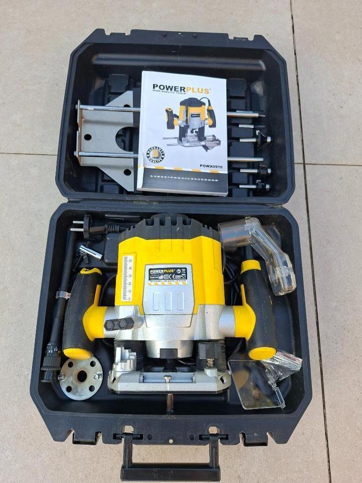 Bovenfrees powerplus X0910 1200W ALS NIEUW!!, Doe-het-zelf en Bouw, Gereedschap | Freesmachines, Zo goed als nieuw, Elektrisch
