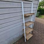 Houten muurrek met 4 legplanken. Nieuwstaat, Huis en Inrichting, Woonaccessoires | Wandplanken en Boekenplanken, Ophalen, Zo goed als nieuw