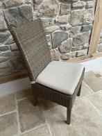 8 rieten eettafelstoelen, Huis en Inrichting, Stoelen, Ophalen, Gebruikt, Bruin, Riet of Rotan