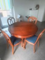Uitschuifbare tafel met 6 stoelen, Huis en Inrichting, Tafels | Eettafels, Ophalen, Zo goed als nieuw