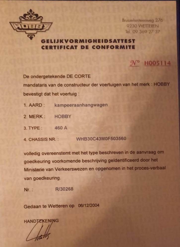 Caravan HOBBY, Caravans en Kamperen, Caravans, Particulier, tot en met 4, 1000 - 1250 kg, Rondzit, Hobby, Frans bed, Omvormbare zithoek