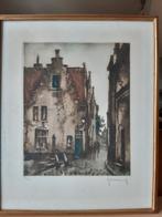 Ingekleurde ets van Roger Hebbelinck, Antiek en Kunst, Ophalen of Verzenden