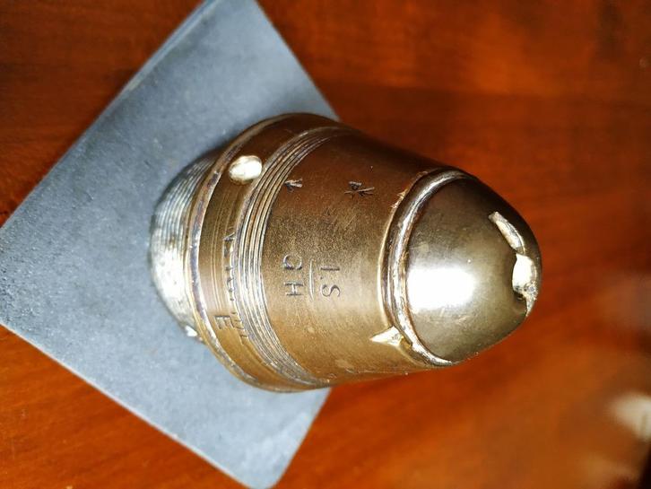 OBUS KOP GEDEMILITARISEERD, Antiek en Kunst, Antiek | Brons en Koper, Koper, Ophalen