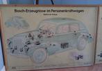 4 Oude ingelijste posters Robert Bosch wagen en motor onder, Ophalen