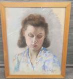 Pastel femme signe Paul tondreau, Envoi