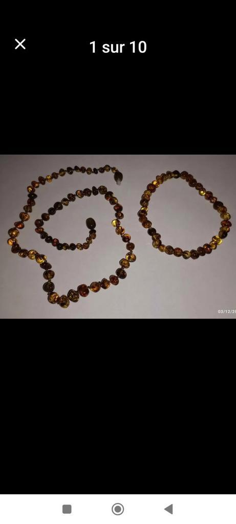 Litouwse amberset ketting+armband, Handtassen en Accessoires, Kettingen, Nieuw, Steen of Mineraal, Met edelsteen, Ophalen of Verzenden