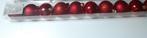 9 plastic rode kerstballen, Ophalen, Zo goed als nieuw