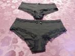 (8)- 2 slip femme noirs t.L - neuf -, Kleding | Dames, Ondergoed en Lingerie, Ophalen of Verzenden, Zwart, Slip