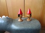 Eierdopjes Pinocchio. Hout, handgemaakt, Italië, Huis en Inrichting, Overige materialen, Overige typen, Ophalen of Verzenden, Zo goed als nieuw