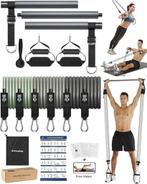 Pilatesstangset met 6 elastische weerstandsbanden GRATIS LEV