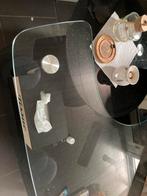 Table salon en verre et granite, plus rond pivotant, Maison & Meubles, Tables | Tables de salon, Enlèvement, Rond, Verre