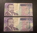 2000 Belgische frank, Postzegels en Munten, Bankbiljetten | België, Ophalen of Verzenden, Setje