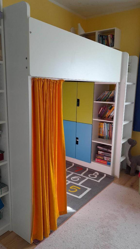 Lit mezzanine IKEA STUVA, Kinderen en Baby's, Kinderkamer | Stapelbedden en Hoogslapers, Zo goed als nieuw, Hoogslaper, Ophalen