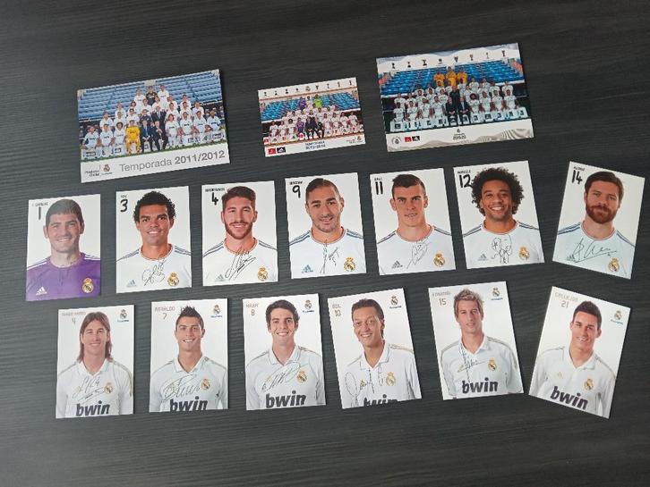 Gesigneerde 2011-2012 set spelerskaarten van Real Madrid, Collections, Articles de Sport & Football, Neuf, Cartes de joueur, Enlèvement ou Envoi