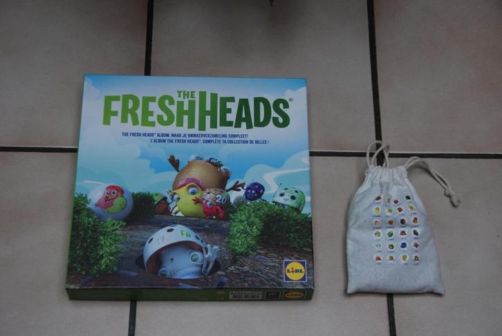 Freshheads Lidl Album- en Marbles-collectie compleet + dubbe, Verzamelen, Supermarktacties, Lidl, Ophalen of Verzenden