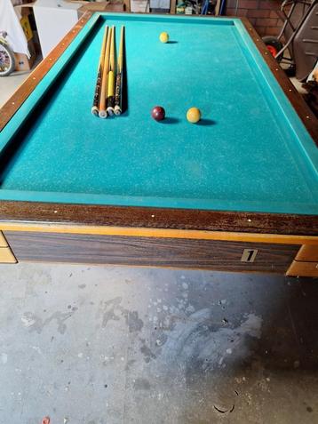 biljart drieband ,weg wegens verhuis, Enlèvement, Utilisé, Table de billard