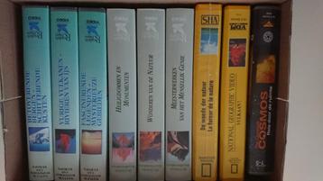9 videocassettes VHS over natuur en cultuur