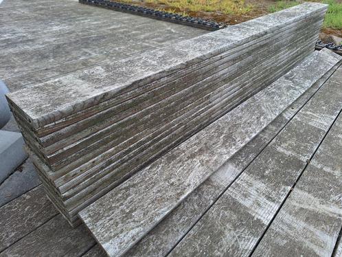 Hardhouten planken met bevestigingslatten (+/-22m²), Tuin en Terras, Palen, Balken en Planken, Gebruikt, Planken, Hardhout, Ophalen