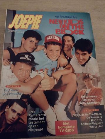 JOEPIE MAGAZINE 1990: NEW KIDS ON THE BLOCK-MADONNA-CLOUSEAU beschikbaar voor biedingen