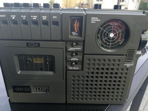 radio-cassette recorder Acec 56001 uit 1975, Antiquités & Art, Antiquités | TV & Hi-Fi, Enlèvement ou Envoi