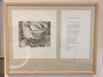 Horen, zien en vergaan - Gedicht/Lithografie, Ophalen of Verzenden