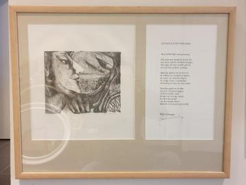 Horen, zien en vergaan - Gedicht/Lithografie beschikbaar voor biedingen