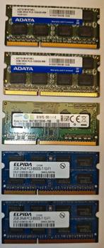5x 2GB DDR3 SODIMM, Computers en Software, RAM geheugen, Ophalen of Verzenden, Zo goed als nieuw, DDR3