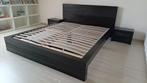 Bed Maison du Monde + 2 nachtkastjes, Huis en Inrichting, Ophalen, Gebruikt