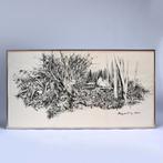 Grote rietpentekening van Andre Bogaert, Ophalen