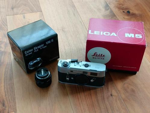 Leica M5 (2-lug) + Voigtlander Color-Skopar 35mm F2.5, Audio, Tv en Foto, Fotocamera's Analoog, Gebruikt, Leica, Ophalen