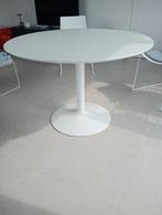 Ronde witte tafel, diameter 110. Perfecte staat, Ophalen, Zo goed als nieuw, Rond