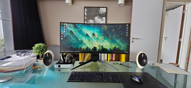 Ecran Alienware AW3418DW, Computers en Software, Monitoren, Zo goed als nieuw, 101 t/m 150 Hz, DisplayPort, HDMI, Gaming, Ultrawide