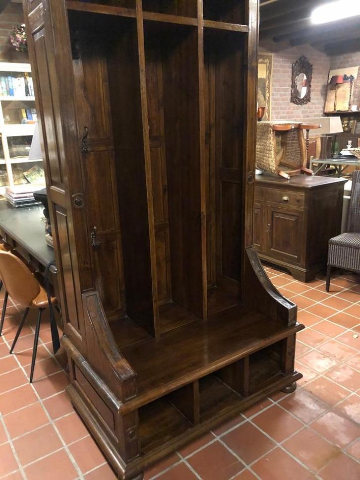 HANDGEMAAKTE GARDEROBEKAST HALKAST KAST TEAKHOUT KAPSTOK, Huis en Inrichting, Woonaccessoires | Overige, Nieuw, Ophalen