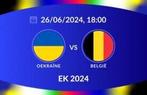 2 tickets Oekraïne vs België EK 2024 |Oorspronkelijke prijs!, Juni, Losse kaart, Twee personen