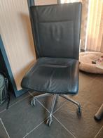 Chaise de bureau en cuir, Noir, Chaise de bureau, Enlèvement, Utilisé