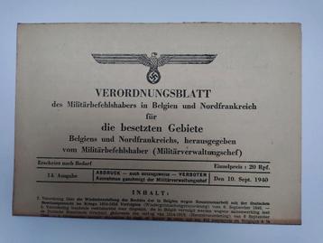 Verordnungsblatt 10 september 1940 