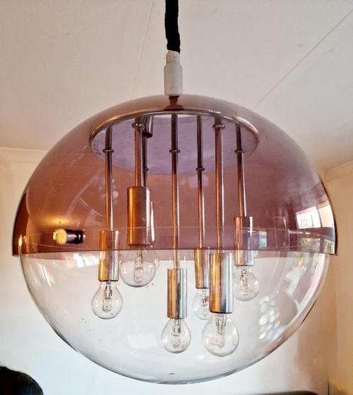 Space Age Globe lamp toegeschreven aan Raak, Huis en Inrichting, Lampen | Hanglampen, Gebruikt, Kunststof, Metaal, Ophalen of Verzenden