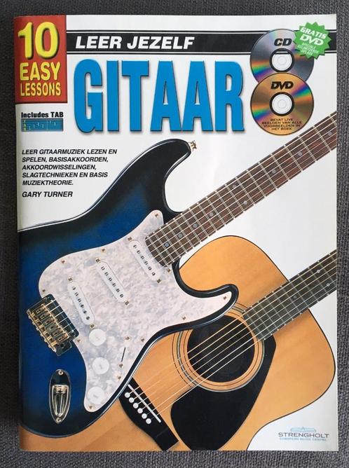 Boek: leer jezelf gitaar, inclusief DVD en CD., Muziek en Instrumenten, Snaarinstrumenten | Gitaren | Akoestisch, Nieuw, Ophalen